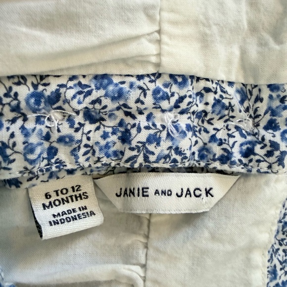 Janie and Jack Blue Patterned Kids Blouse - Picture 2 of 3